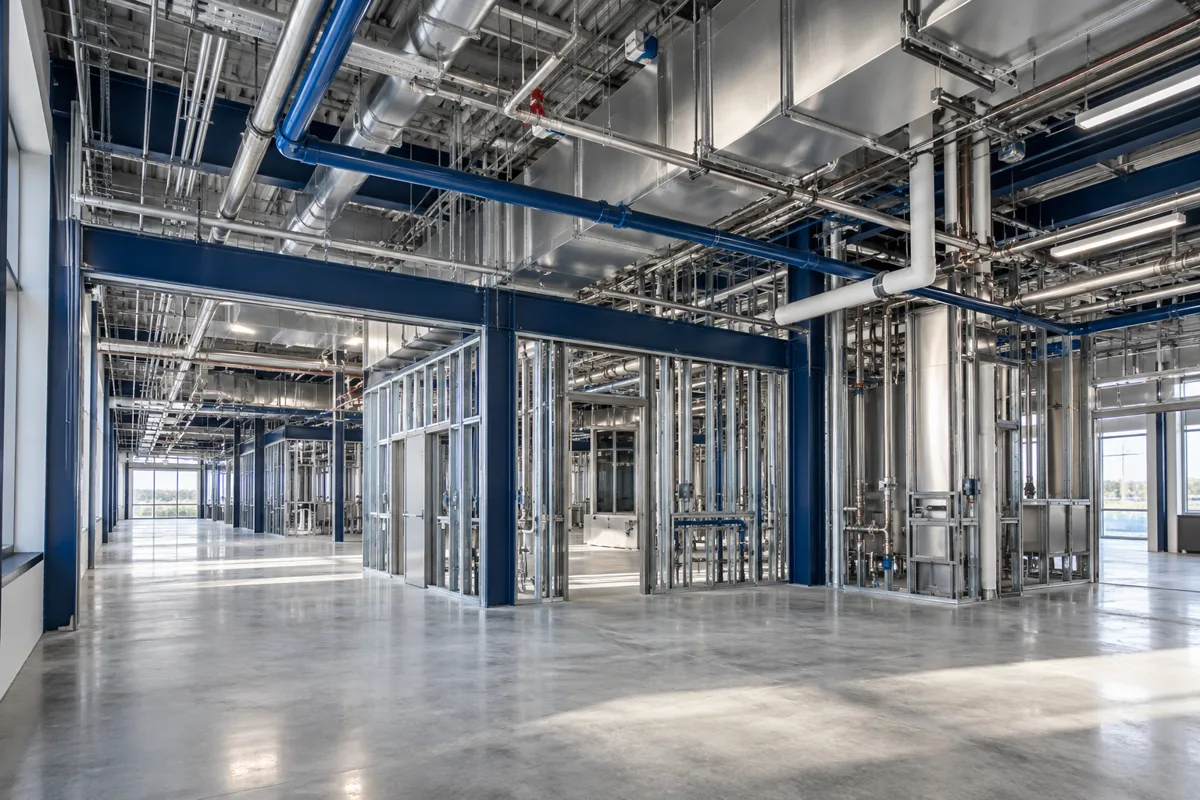 Travaux de construction d’une installation pharmaceutique