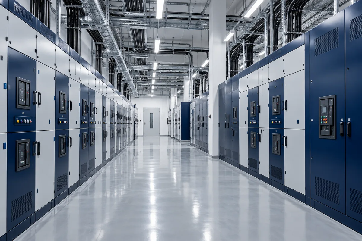 Salle de distribution électrique industrielle